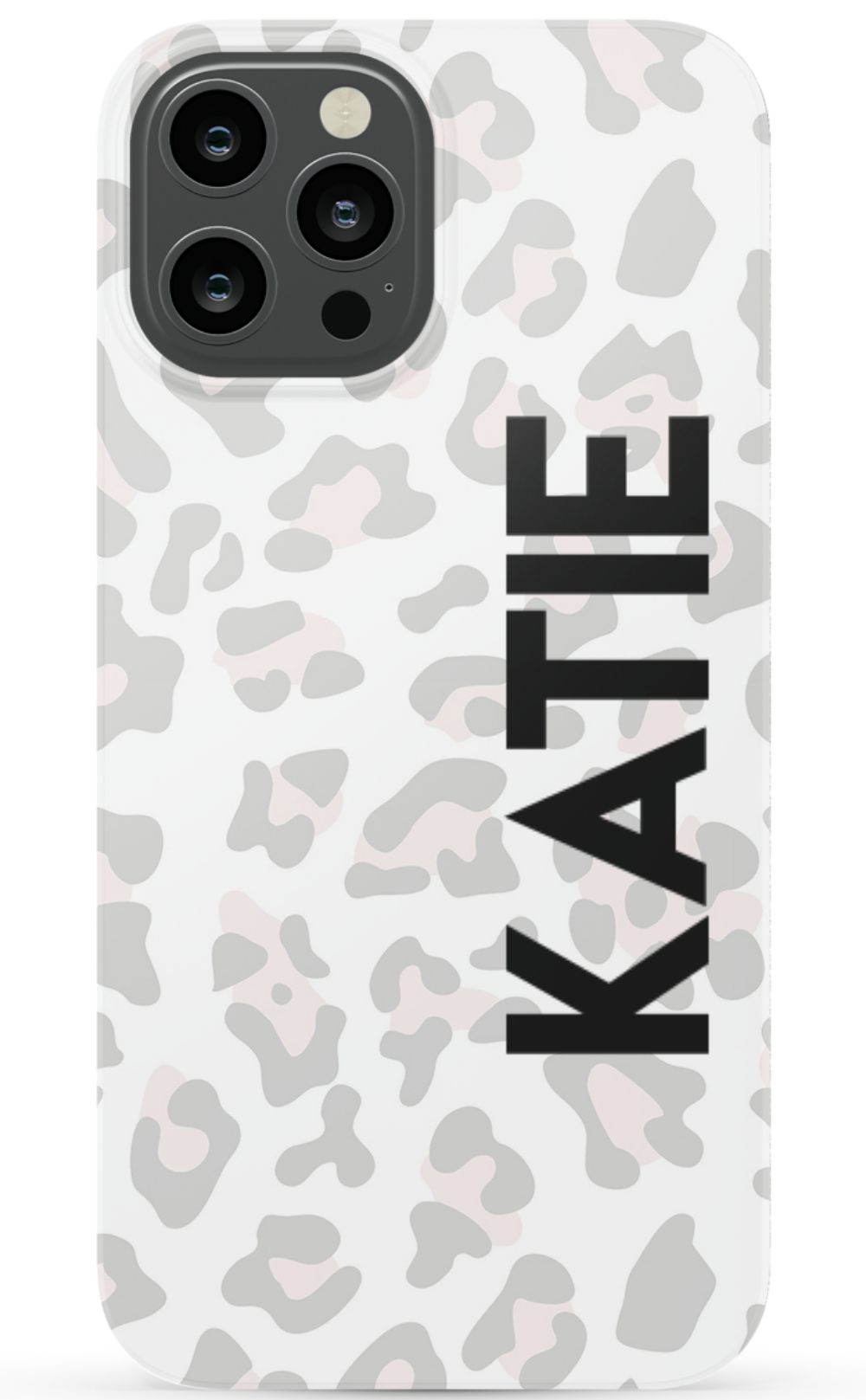 Personalized Grey Leopard Phone Case