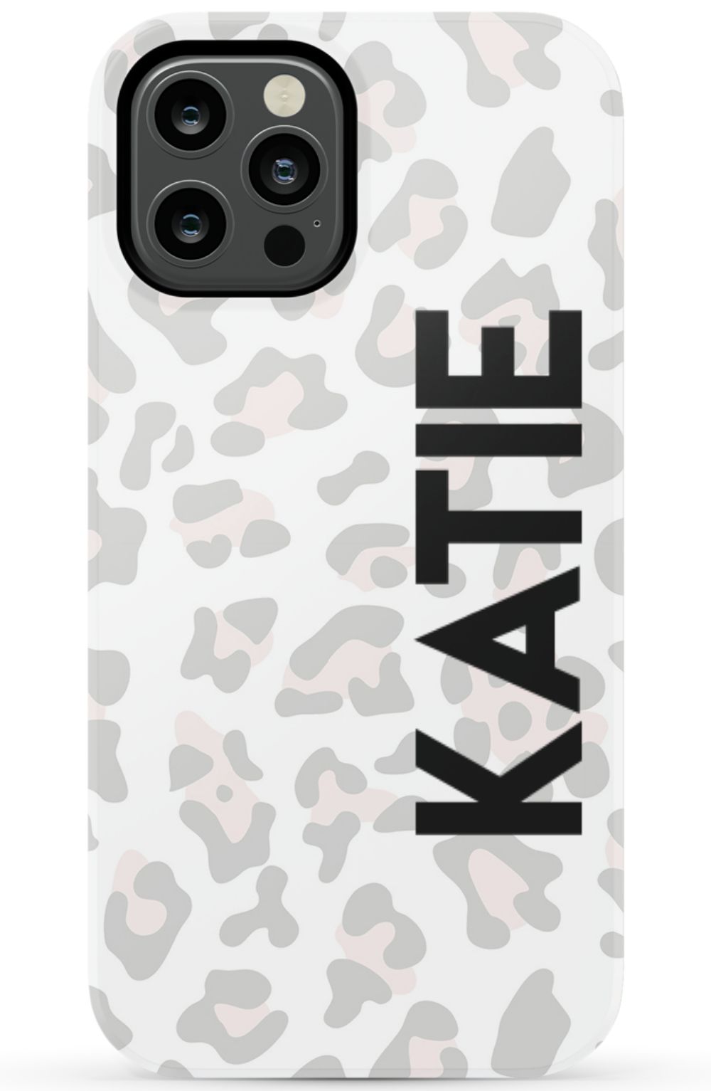 Personalized Grey Leopard Phone Case