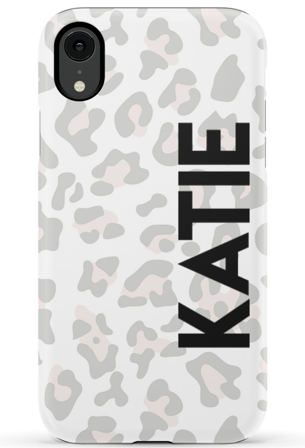 Personalized Grey Leopard Phone Case