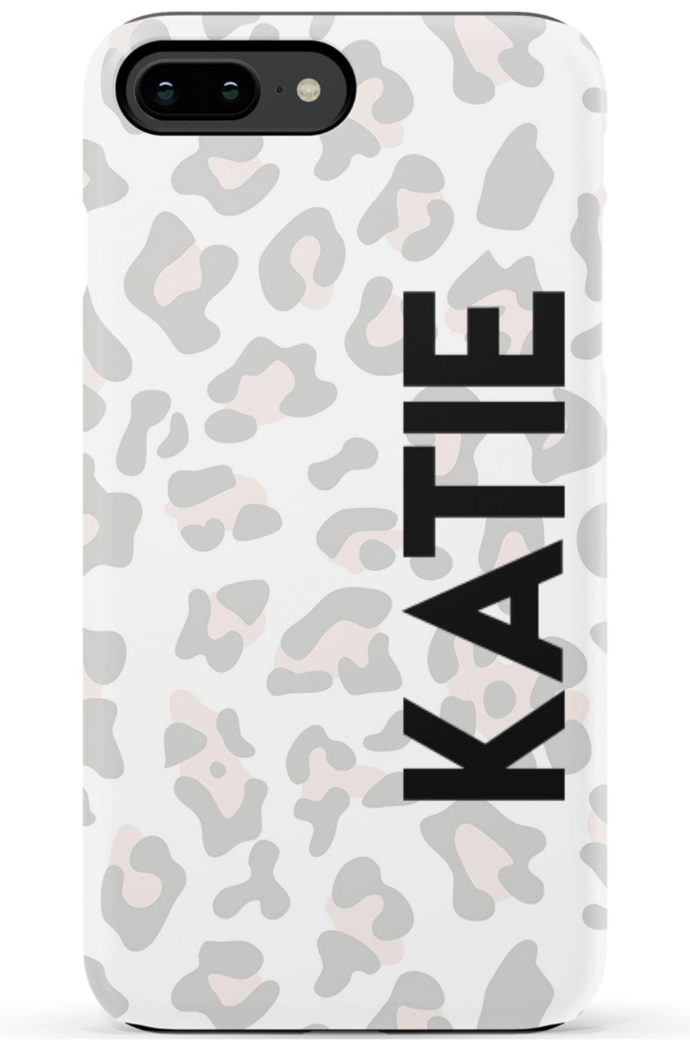 Personalized Grey Leopard Phone Case