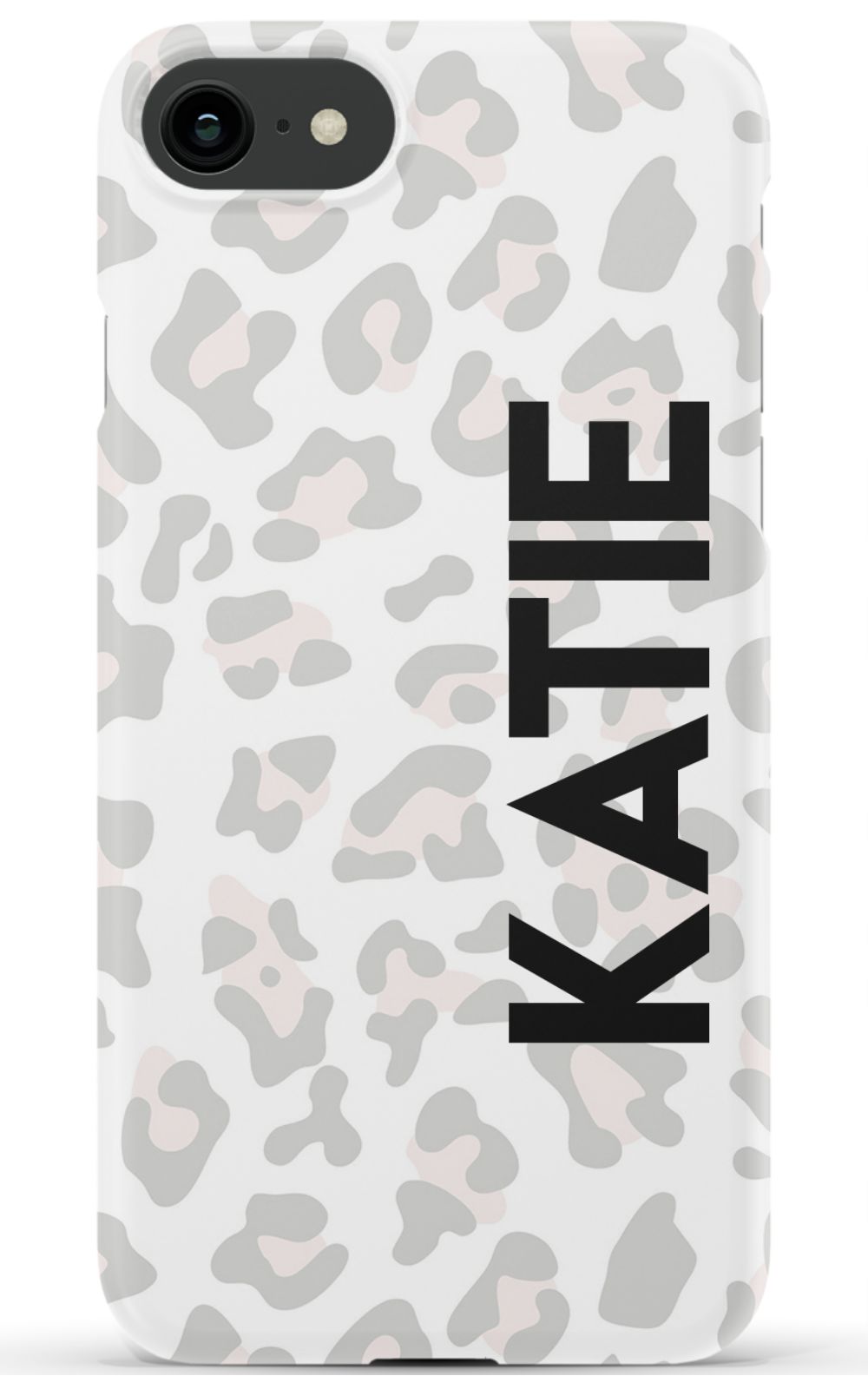 Personalized Grey Leopard Phone Case