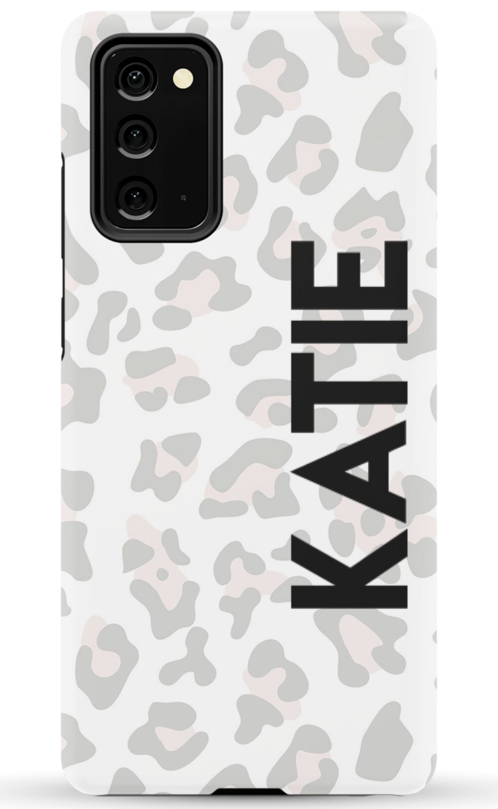 Personalized Grey Leopard Phone Case