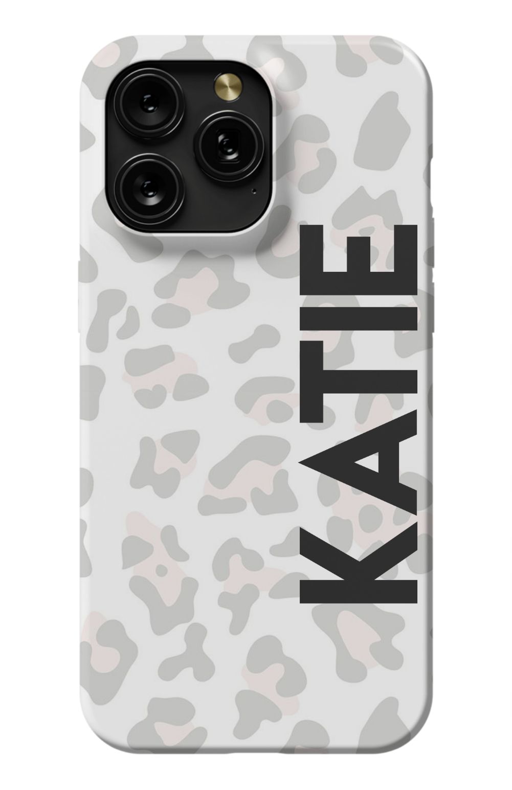 Personalized Grey Leopard Phone Case