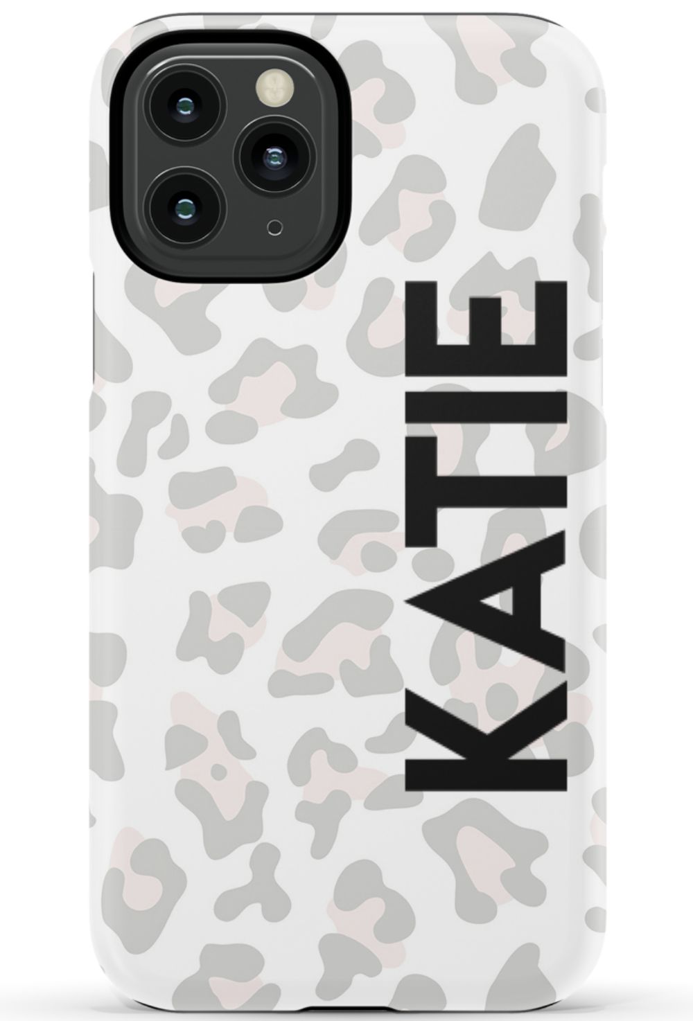 Personalized Grey Leopard Phone Case