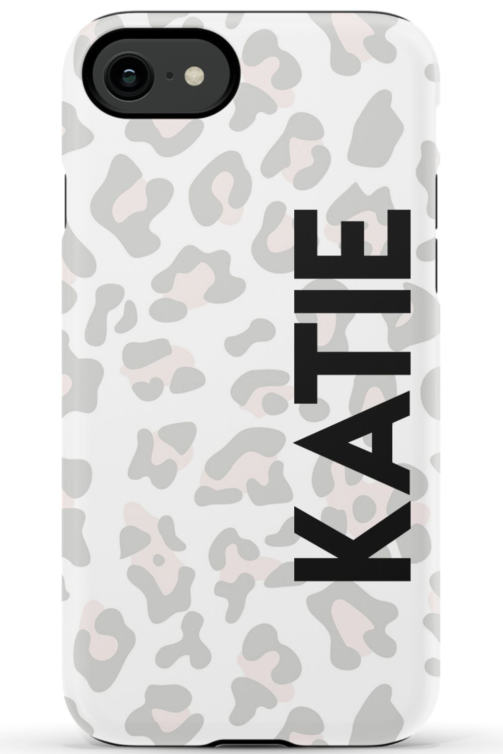 Personalized Grey Leopard Phone Case