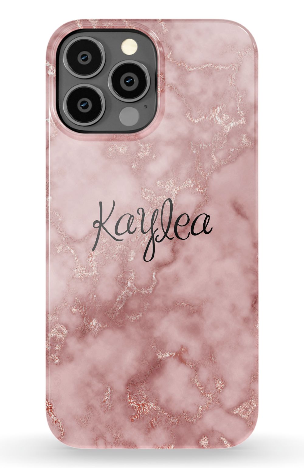 Personalized Pink Marble Phone Case