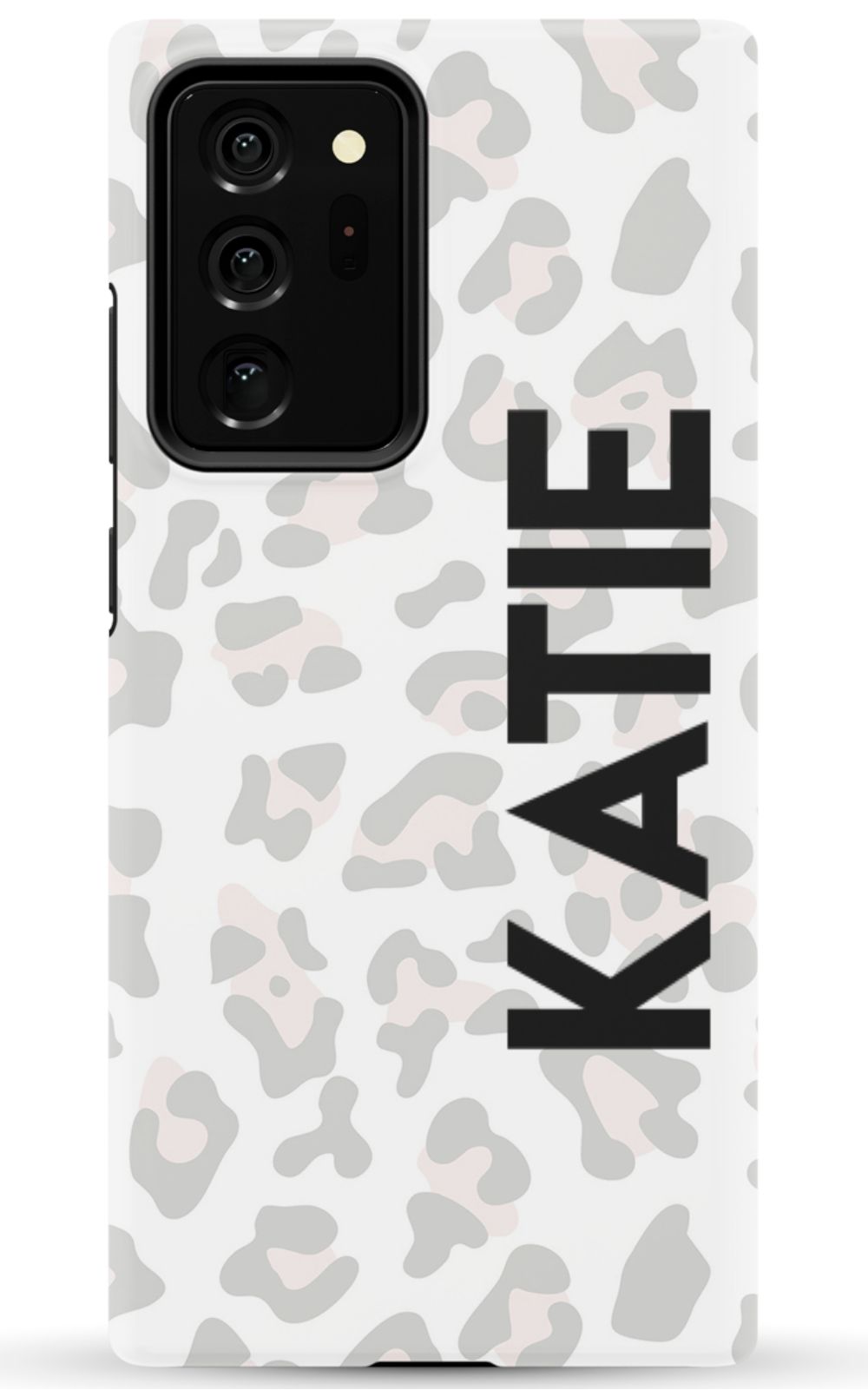 Personalized Grey Leopard Phone Case