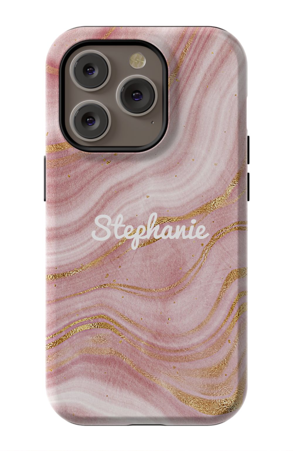 Personalized Pink Gold Emerald Phone Case