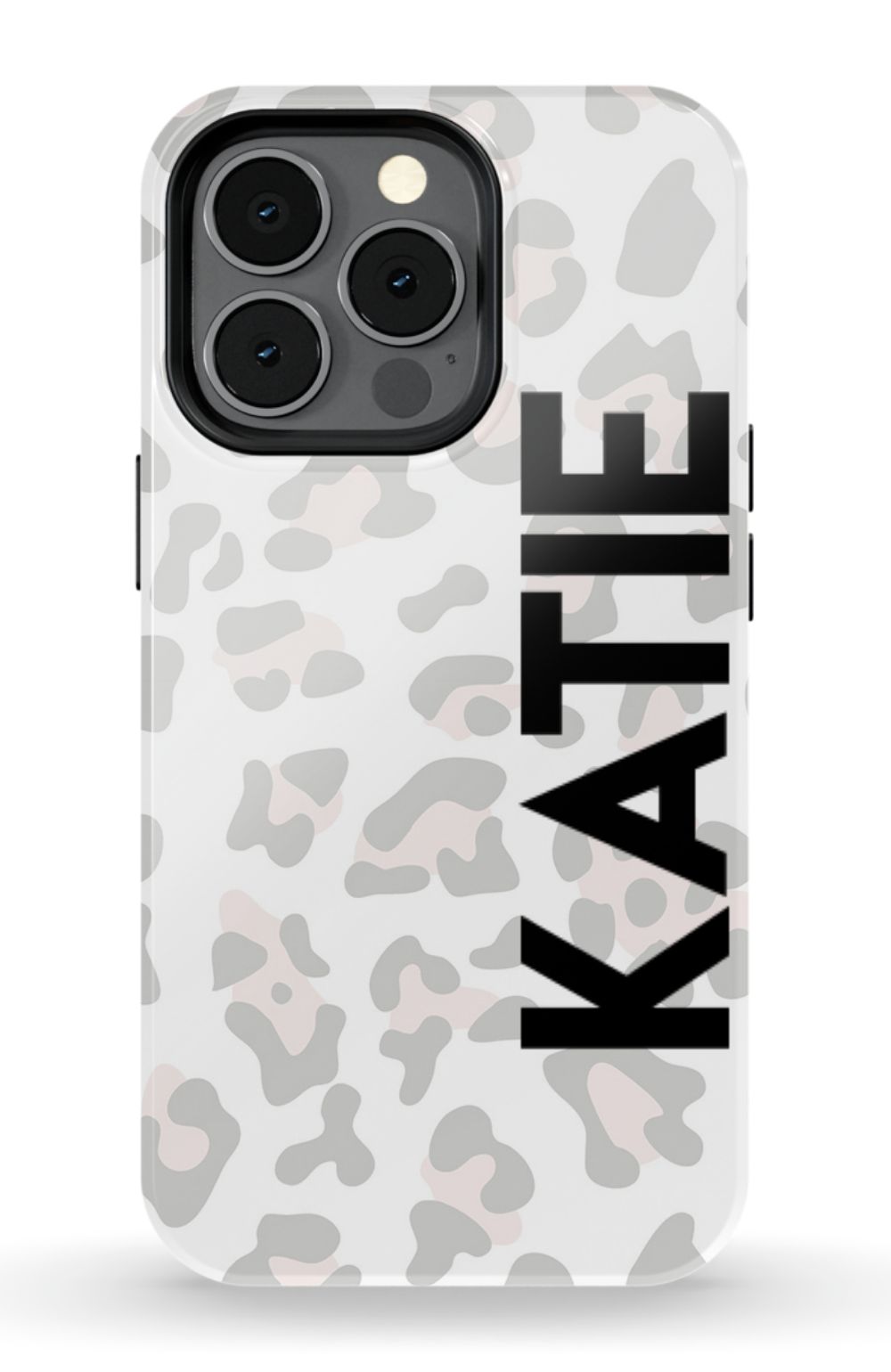 Personalized Grey Leopard Phone Case