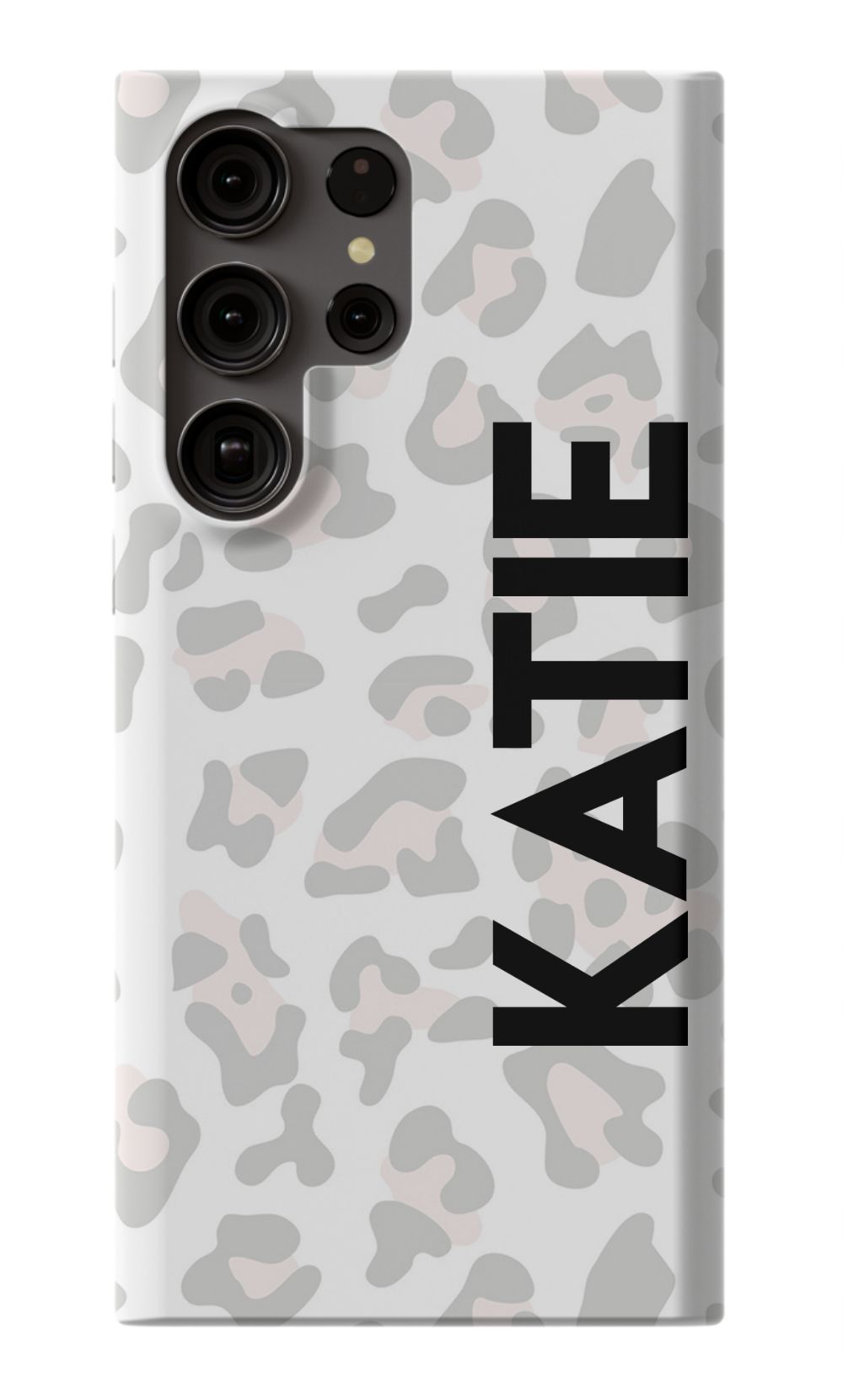 Personalized Grey Leopard Phone Case