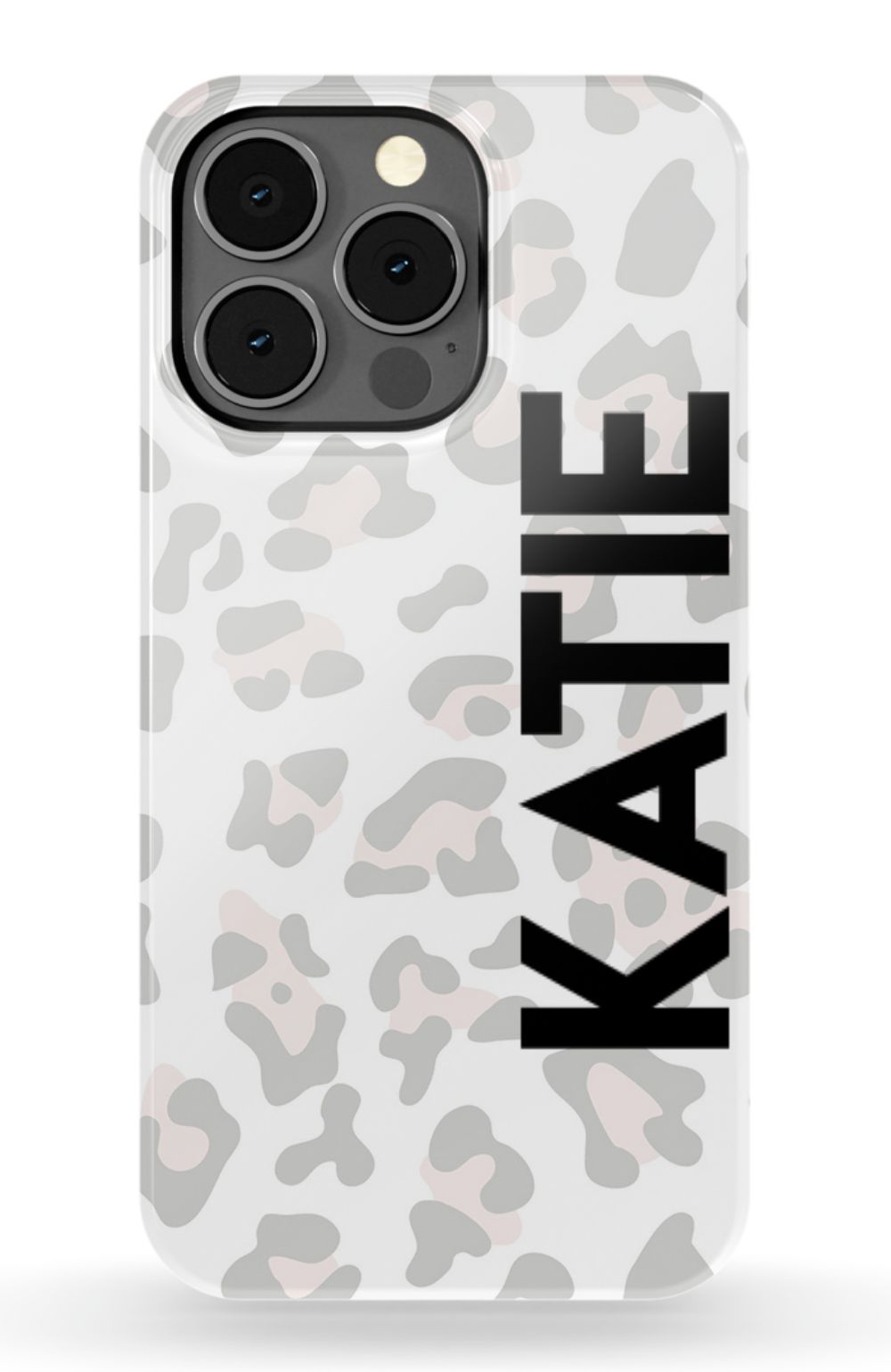 Personalized Grey Leopard Phone Case