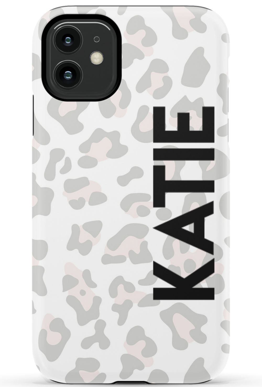 Personalized Grey Leopard Phone Case