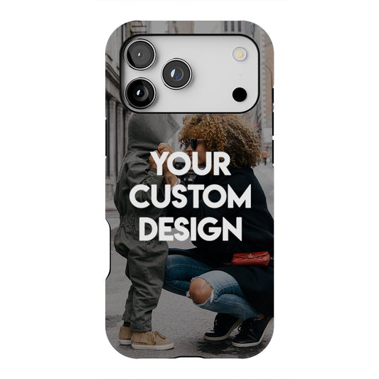 Custom iPhone case showing protection levels from basic to elite
