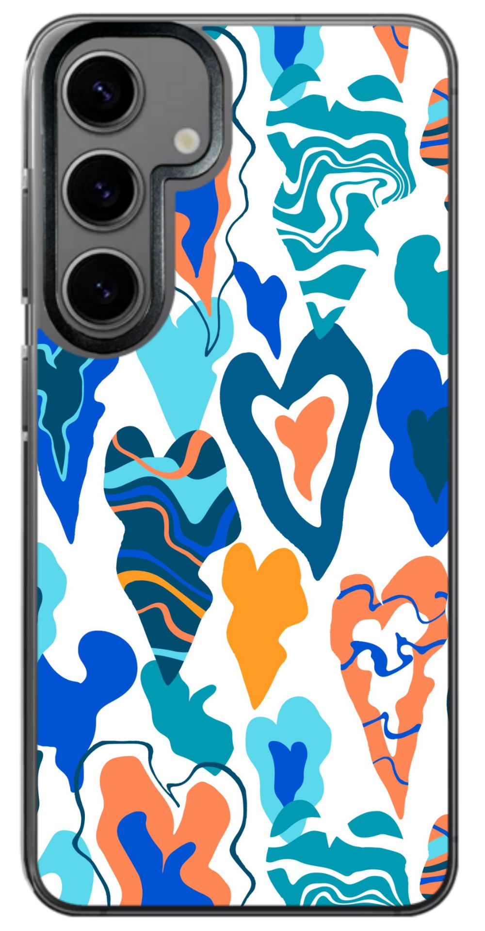 Colorful Abstract Hearts Phone Case
