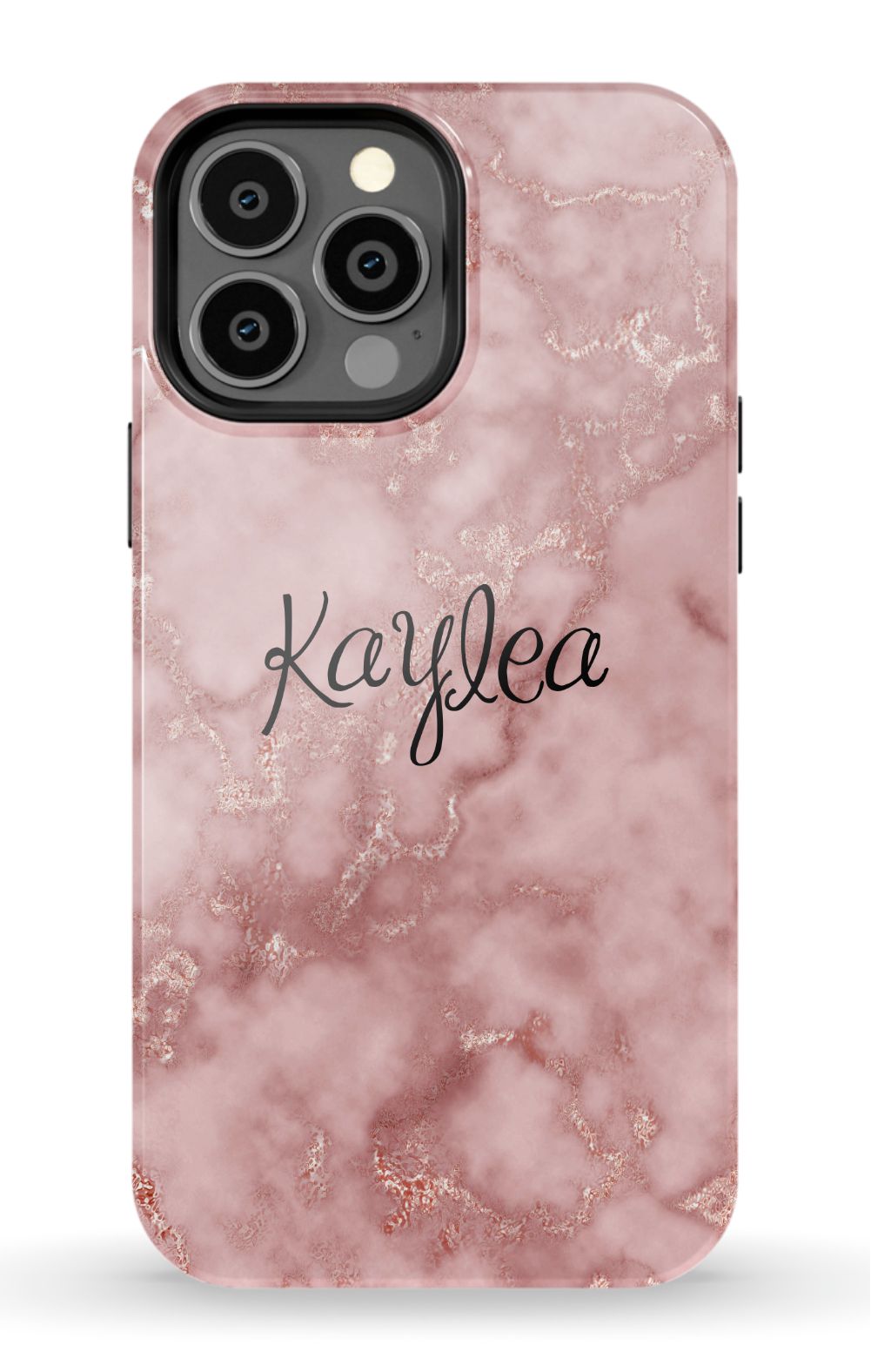 Personalized Pink Marble Phone Case