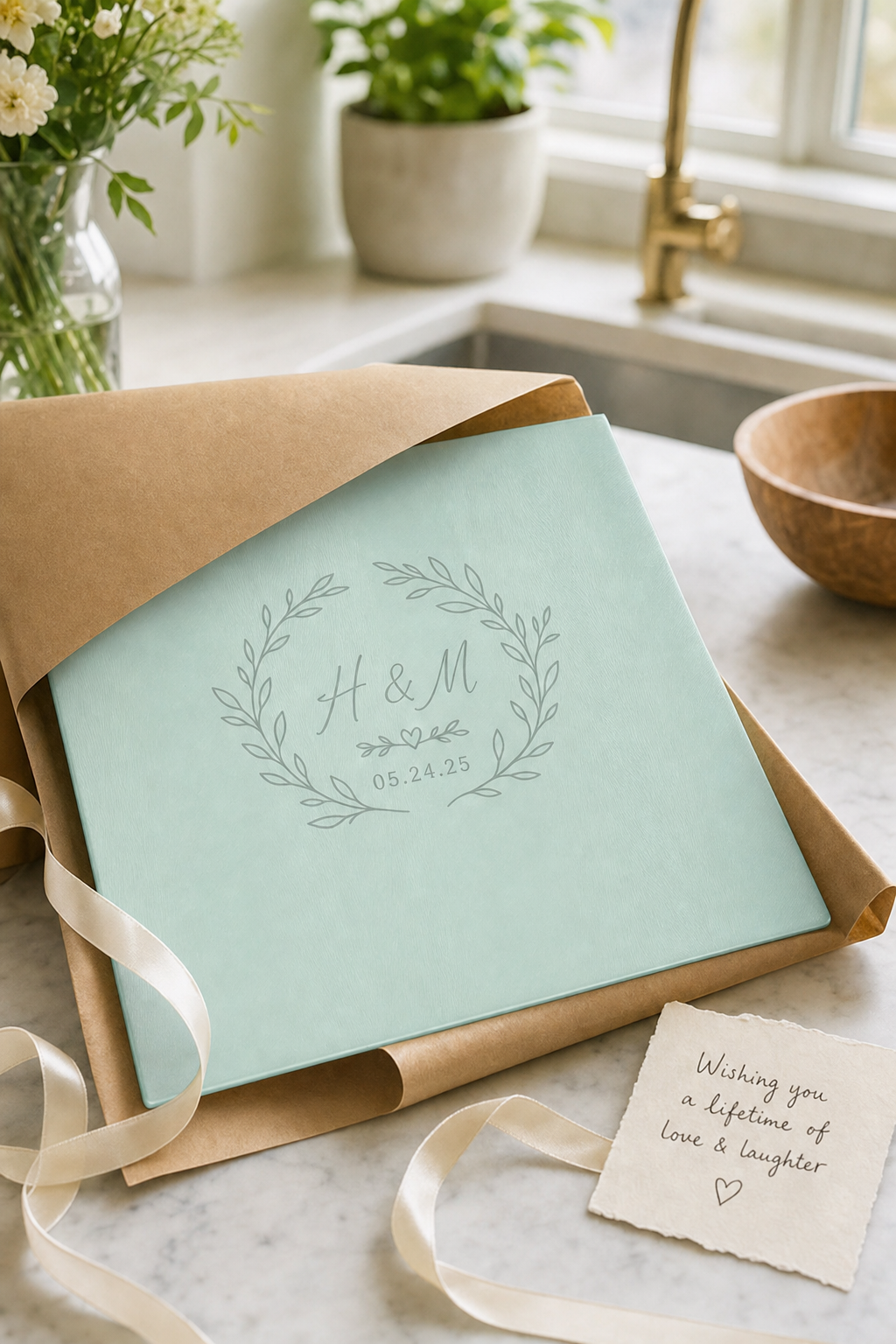 Personalized glass cutting board: gift gcb a03