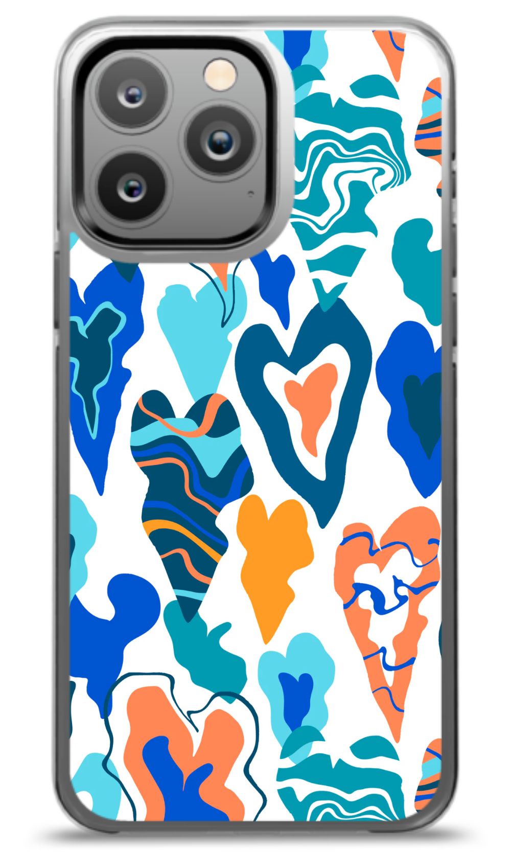 Colorful Abstract Hearts Phone Case