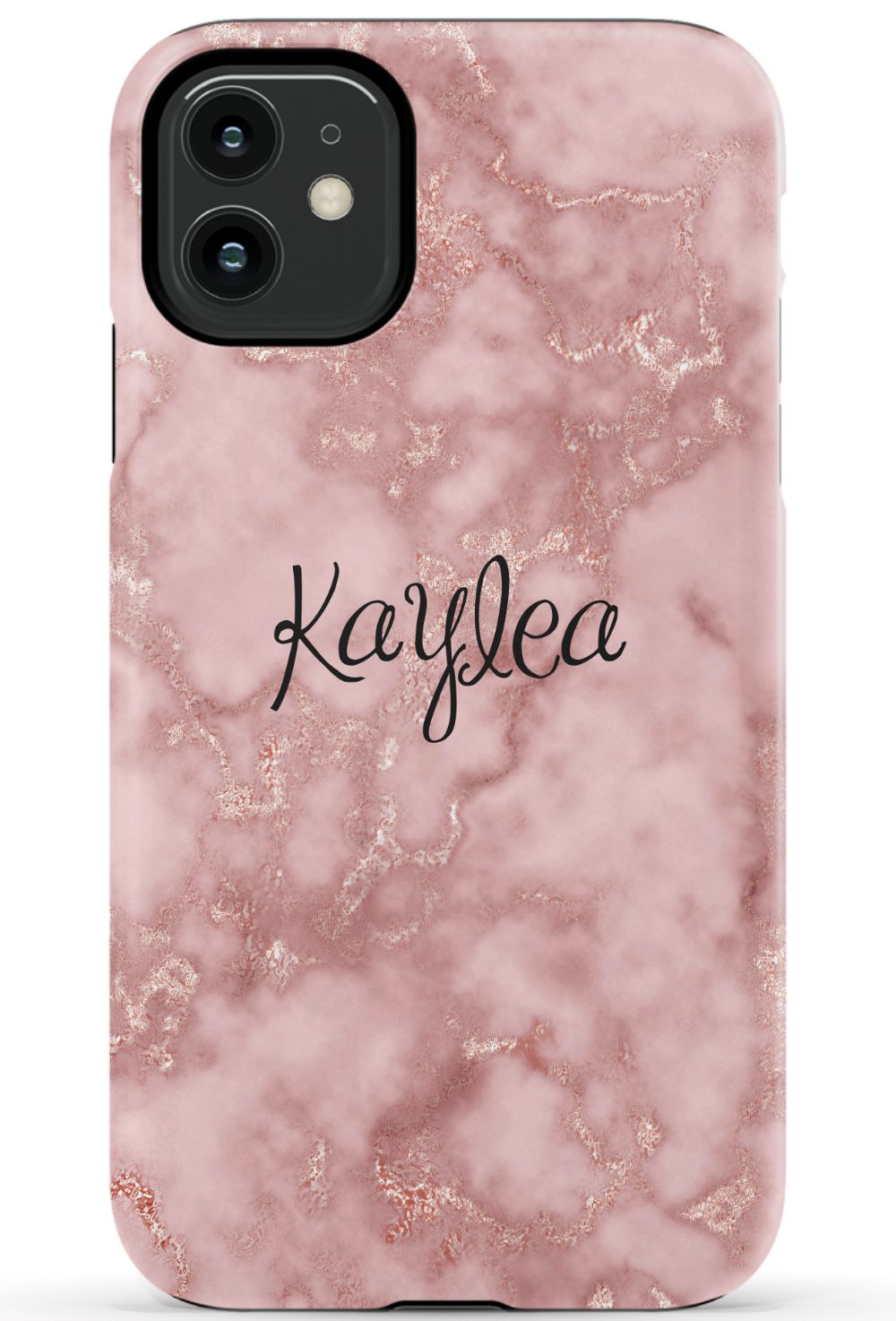 Personalized Pink Marble Phone Case