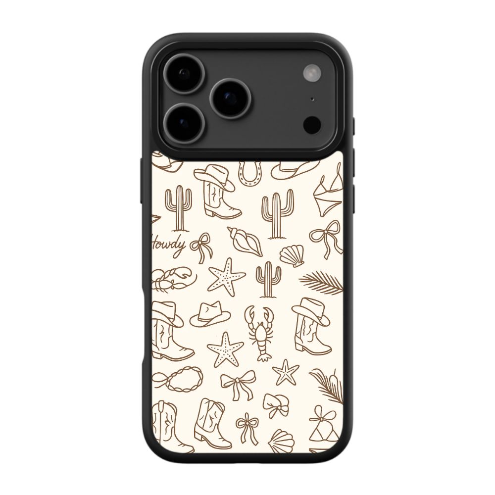 Trendy Western Doodle Phone Case