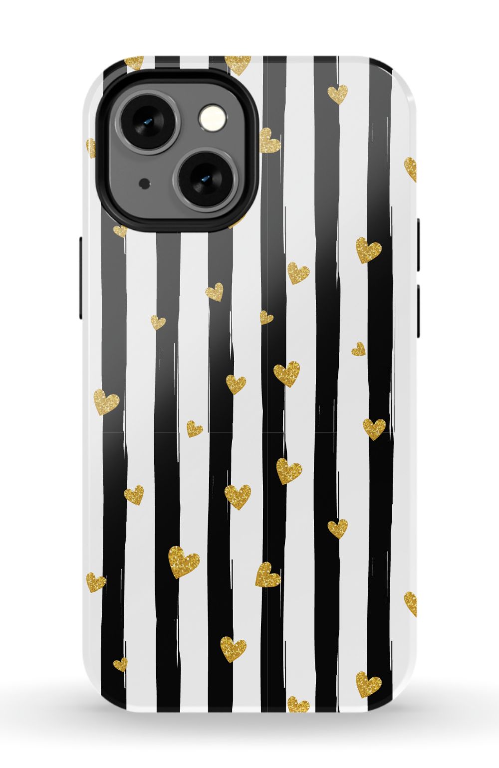 Personalized Stripes & Hearts Phone Case