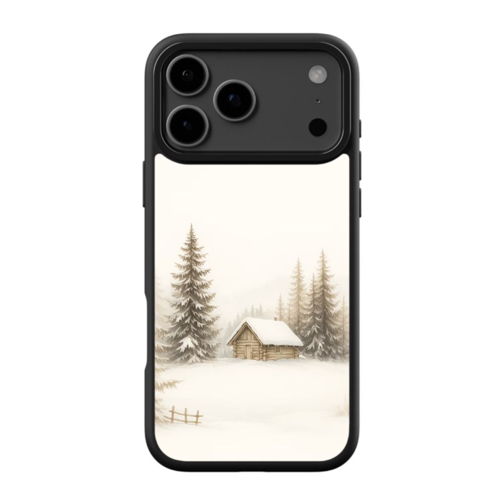 Minimalist Winter Cabin Aesthetic Phone Case