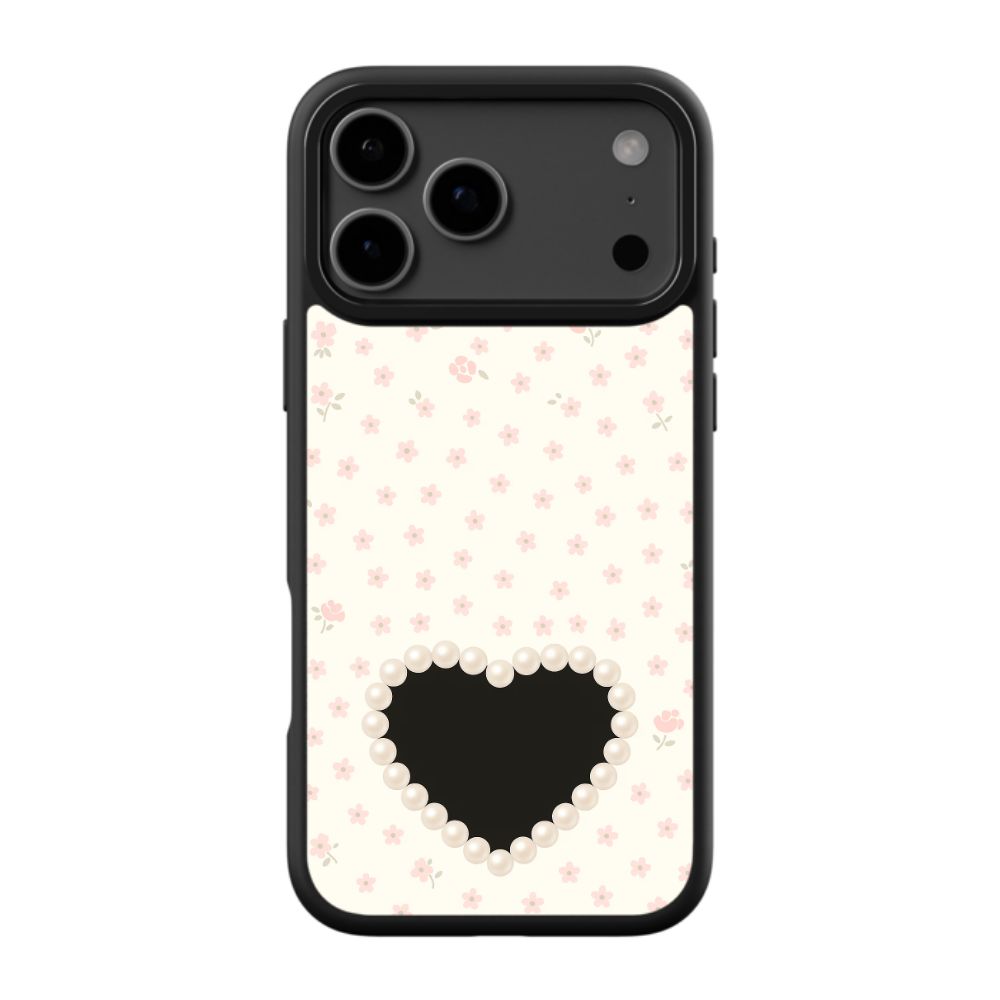 Chic Pearl Heart Phone Case