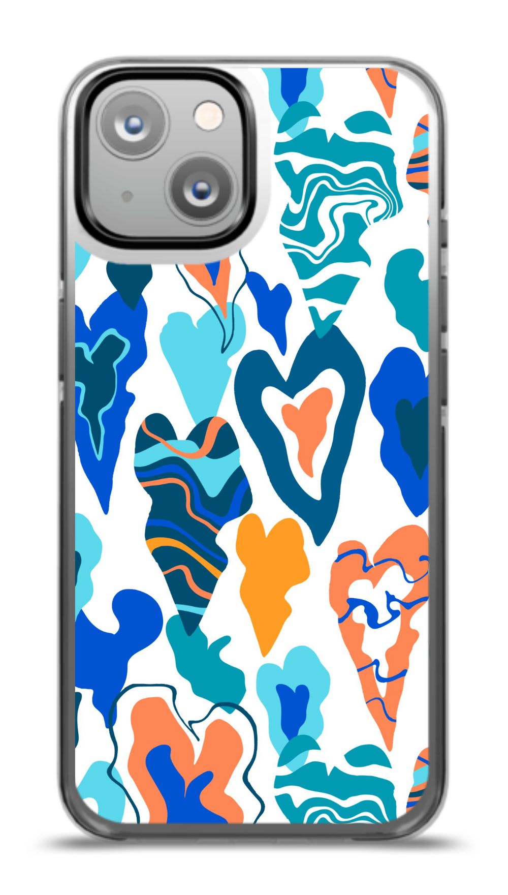 Colorful Abstract Hearts Phone Case