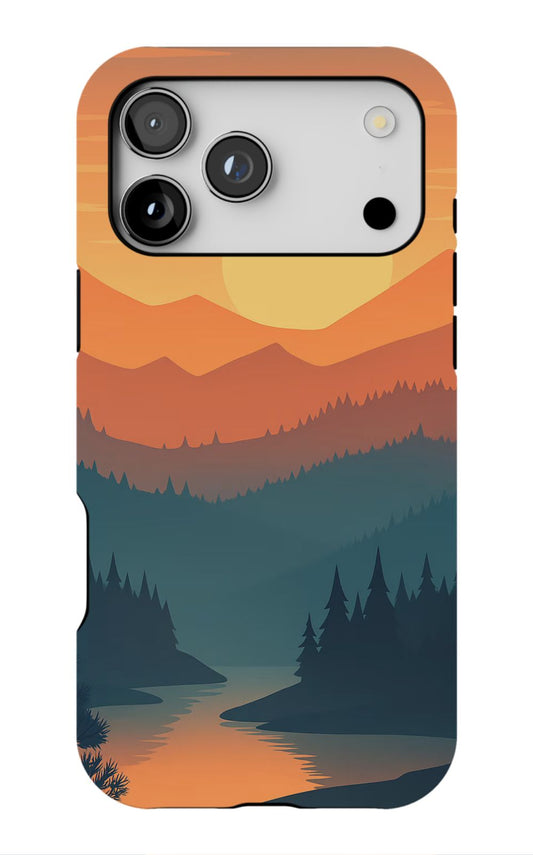 Aesthetic Sunset Mountain Landscape Phone Case