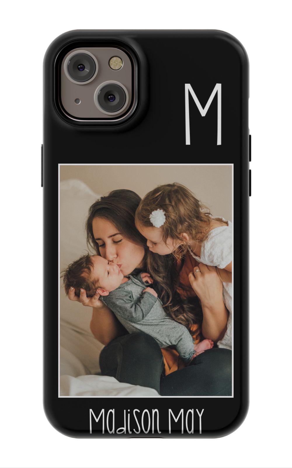 Personalized Photo with Initial Phone Case - iPhone 14 Plus / Extra Protective Bumper / glossy Personalized Photo with Initial Phone Case - iPhone 14 Plus / Extra Protective Bumper / glossy