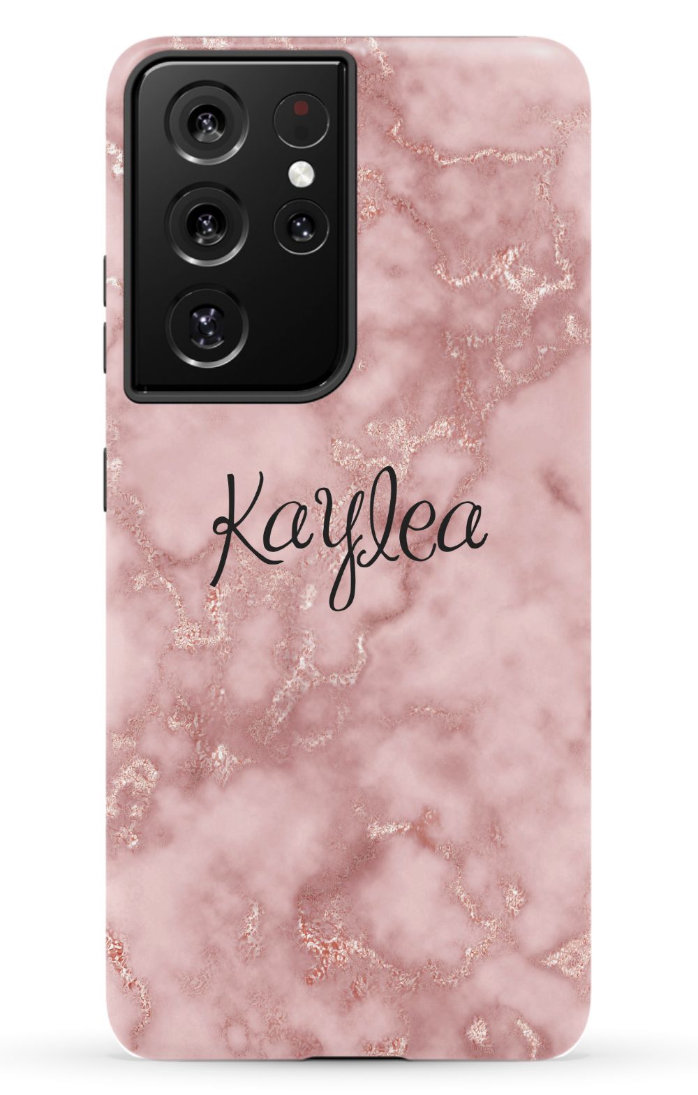 Personalized Pink Marble Phone Case