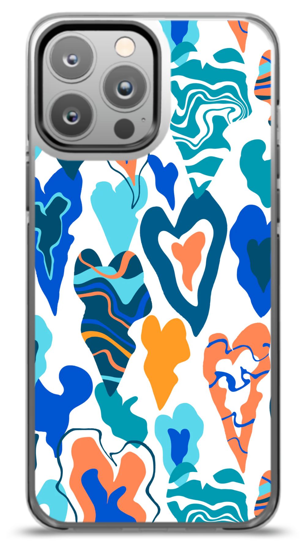 Colorful Abstract Hearts Phone Case