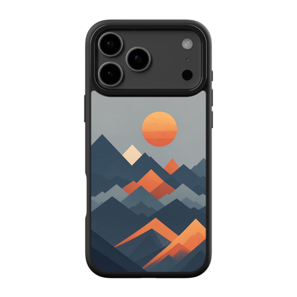 Aesthetic Mountain Sunset Minimalist Phone Case