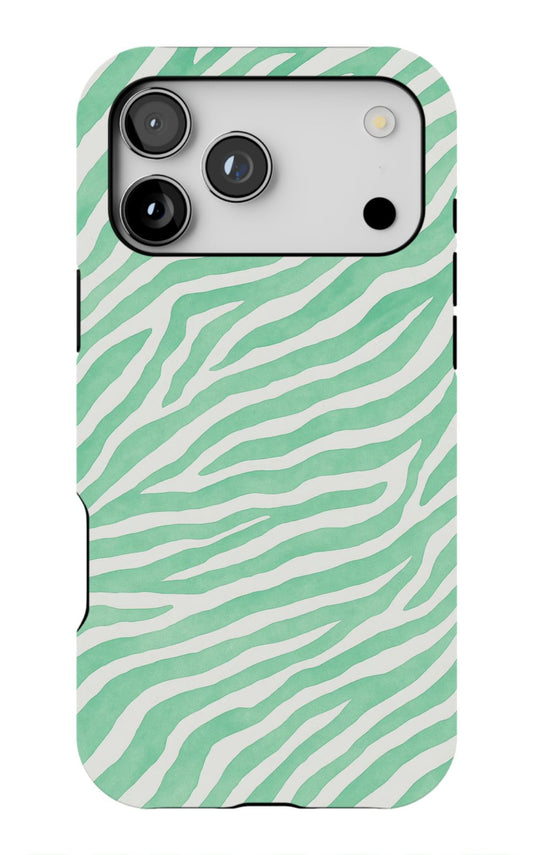 Trendy Mint Zebra Phone Case