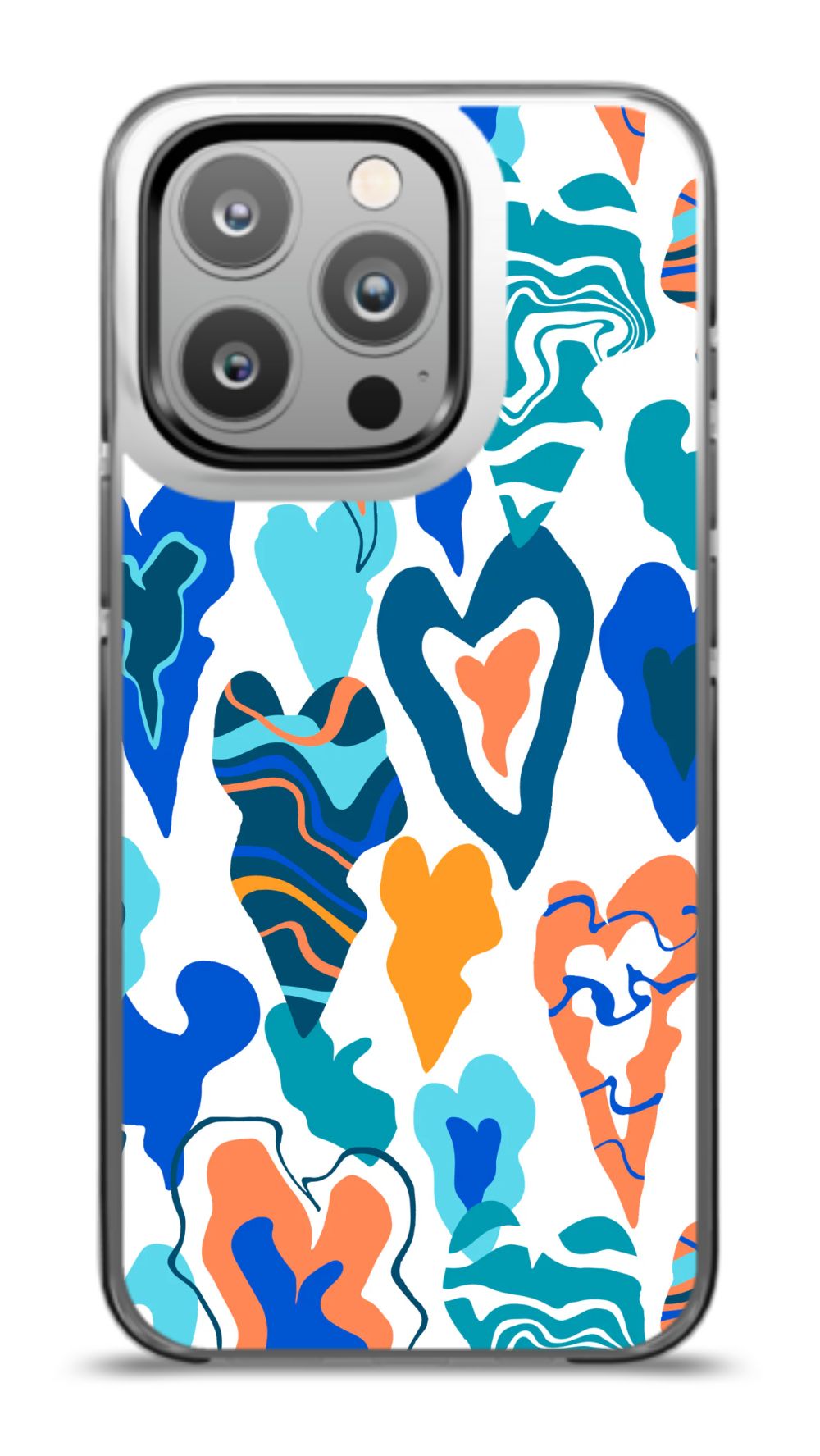 Colorful Abstract Hearts Phone Case
