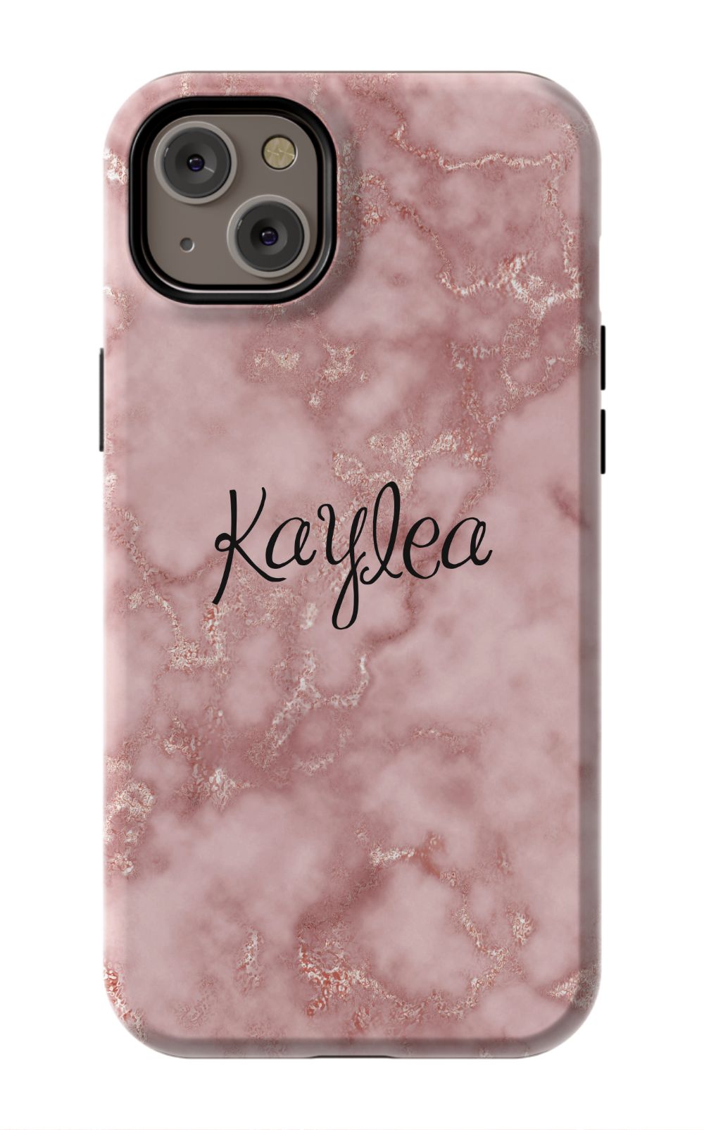 Personalized Pink Marble Phone Case