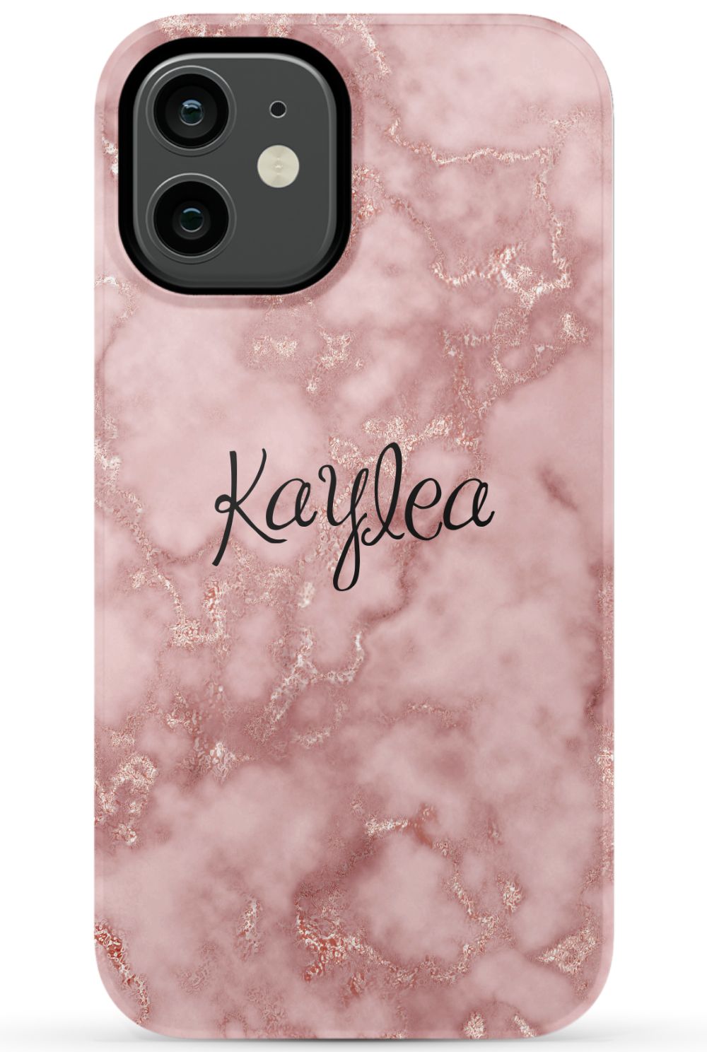 Personalized Pink Marble Phone Case
