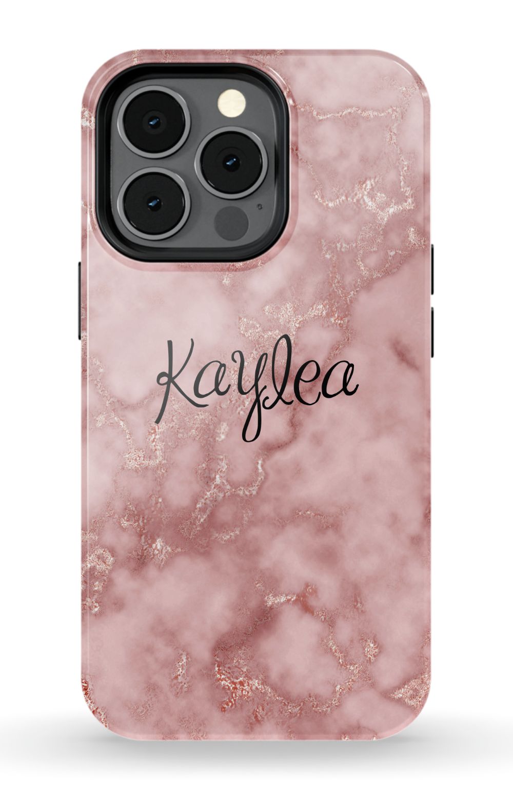 Personalized Pink Marble Phone Case