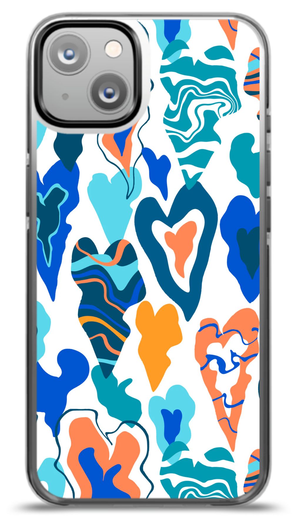 Colorful Abstract Hearts Phone Case