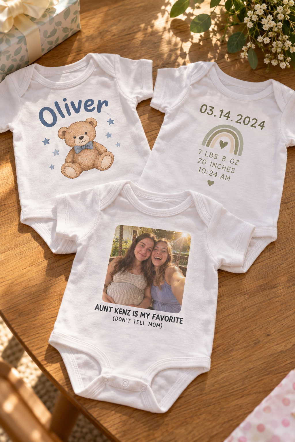 Custom Baby Bodysuit ready to give, personalized design readable (04-gift.png)