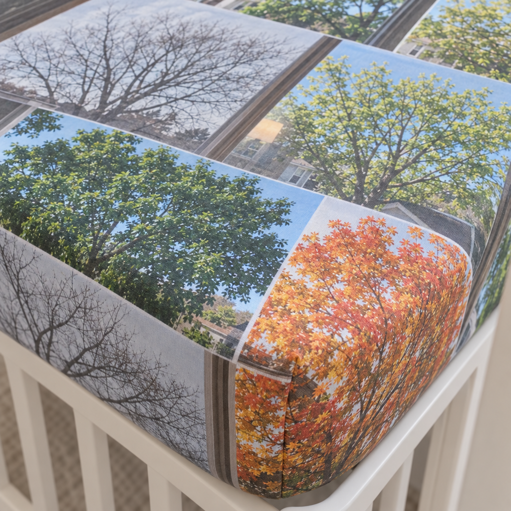 The live editor preview of a crib sheet design next to the printed result