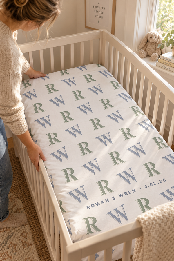 Their Name design idea for a crib sheet