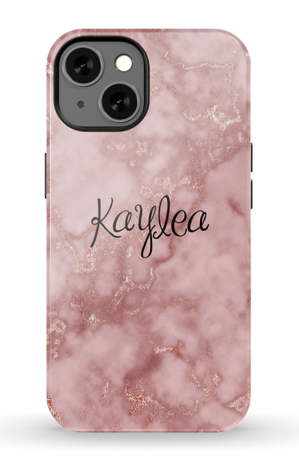 Personalized Pink Marble Phone Case