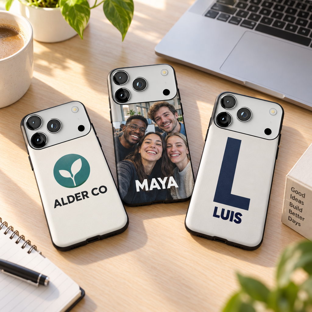 Bulk custom phone cases business scene