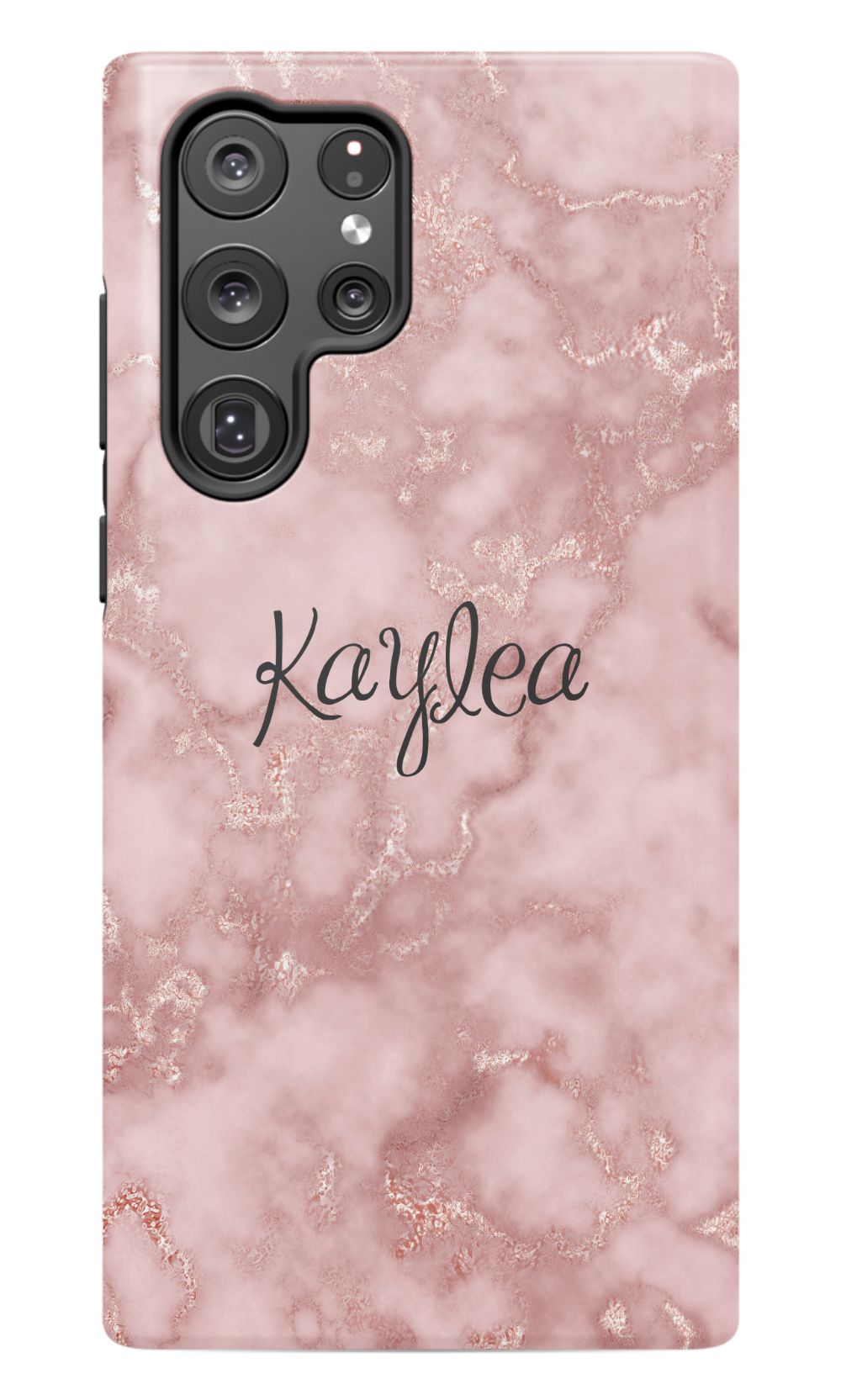Personalized Pink Marble Phone Case