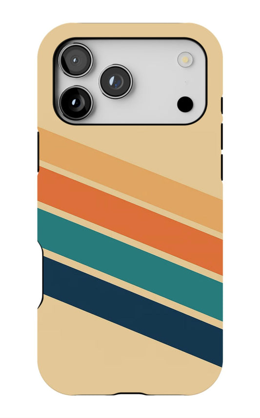 Retro Aesthetic Striped Minimalist Phone Case