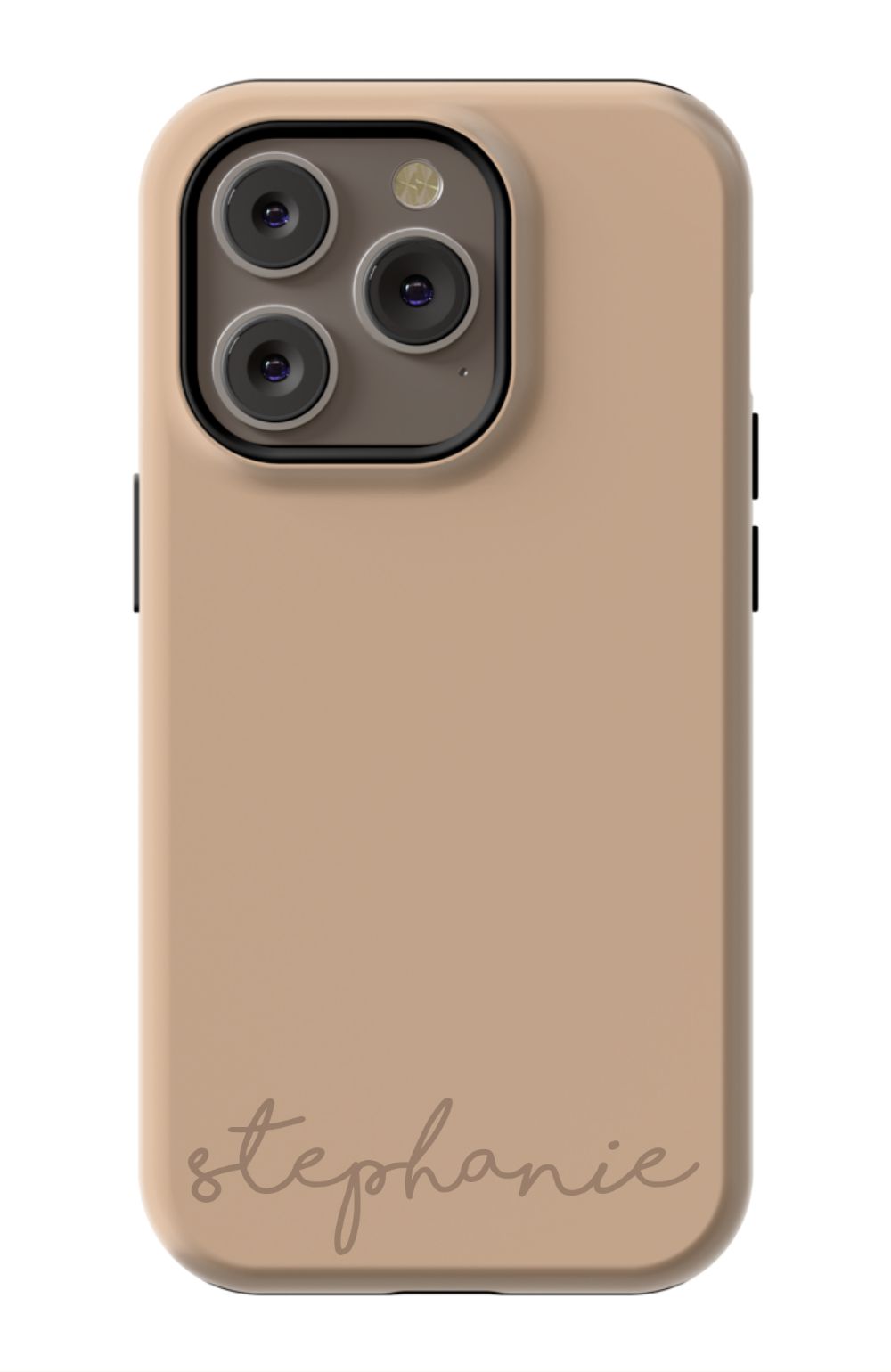 Nude Tan Monogram Phone Case