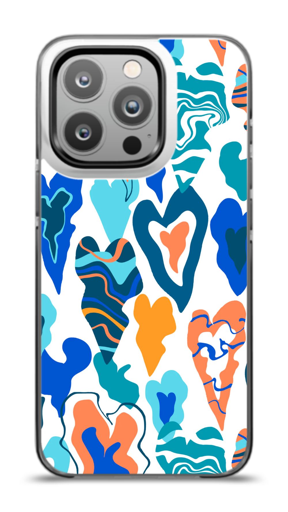 Colorful Abstract Hearts Phone Case