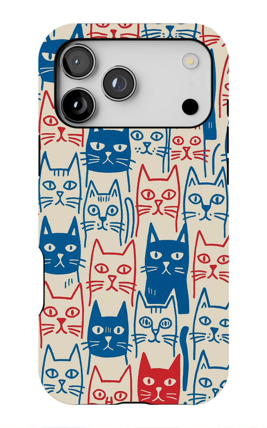 Aesthetic Cat Pattern Cute Slim Phone Case