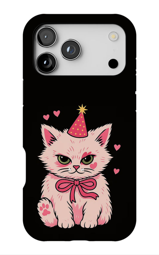 Cute Party Cat Aesthetic Phone Case