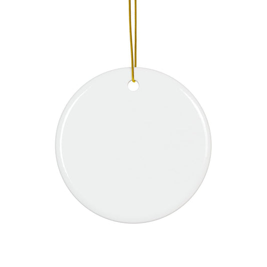 Custom Photo Christmas Ornaments Ceramic Circle Single